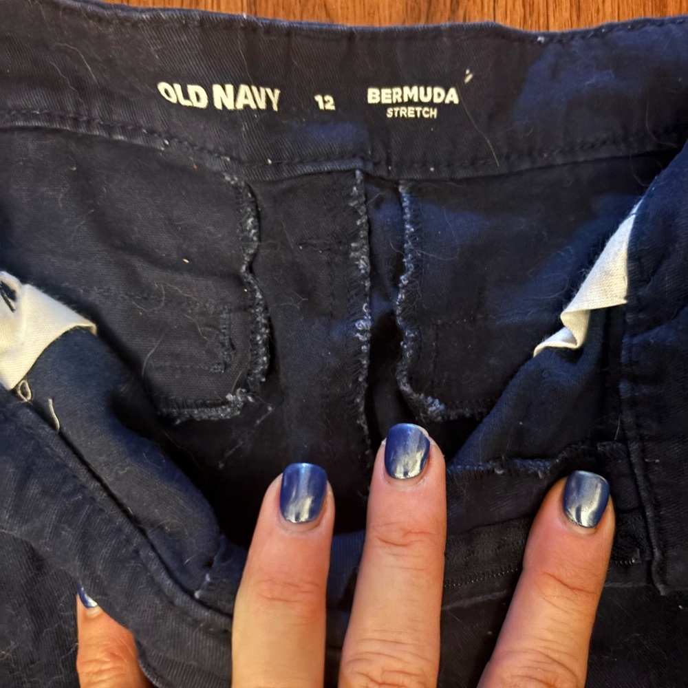 Old Navy Kids Bermuda Stretch Shorts - Navy
